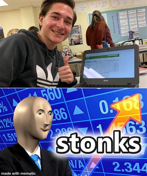 Making Your Investments On A School Computer Rstonks Meme Man