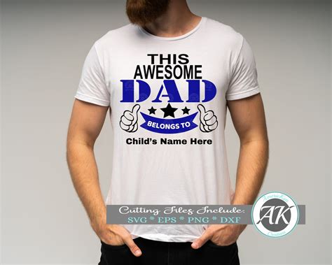 Personalized Fathers Day Svg Cutting File Digital Download Dad Man