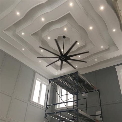 Vintage designer ceiling fans are often very ornamental with beautiful and artistic patterns crafted onto the motor housing and the fan brackets. Ninety-Nine LED Ceiling Fan in 2020 | Pop ceiling design ...