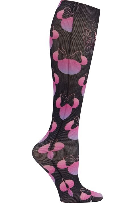 Heartsoul Soulsupport Women Knee High 8 15 Mmhg Compression Socks Regular Minnie Good Vibes