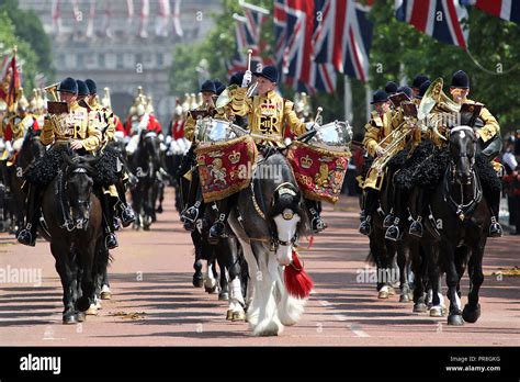 Household Cavalry Mounted Regiment At The 2017 Trooping The Colour In