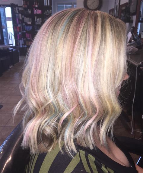 Opal Hair Blonde Hair With Pastel Highlights Hair Color Pastel