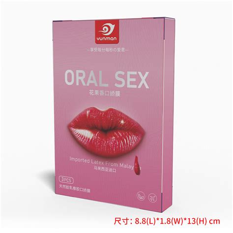 Pack Of 3PCS Oral Sex Condom Mouth Membrane Fruit Taste Products Latex