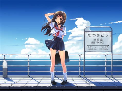Original Characters Anime Girls School Uniform