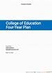 4 Year College Plan PDF - Templates, Free, Download | Template.net