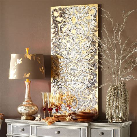 Mirrored Damask Panels Champagne Pier 1 Imports Pier One Wall