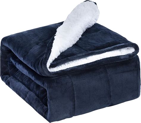Buzio Sherpa Fleece Weighted Blanket For Adult 7kg Heavy Fuzzy Throw Blanket With Soft Plush
