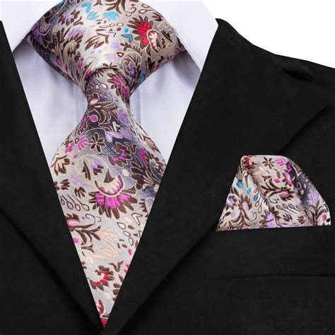 Buy Hi Tie New Fashion Floral Tie Luxury Silk Ties For