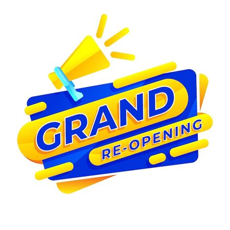 Grand Re Opening Concept Free Vector