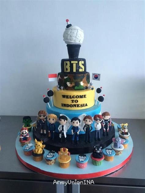 Pastel De Bts Bts Cake Bts Cake Ideas Bts Birthday Cakes