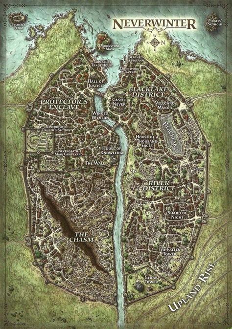 Neverwinter Maps Fantasy City Map Fantasy Map Fantasy City