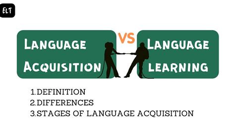 Language Acquisition And Language Learning In Elt Definition