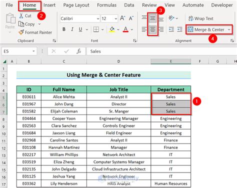How To Merge And Center Selected Cells In Excel 4 Ways