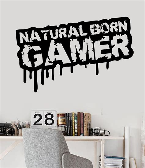 Vinyl Wall Decal Gamer Quote Video Game Teen Room Stickers Unique T