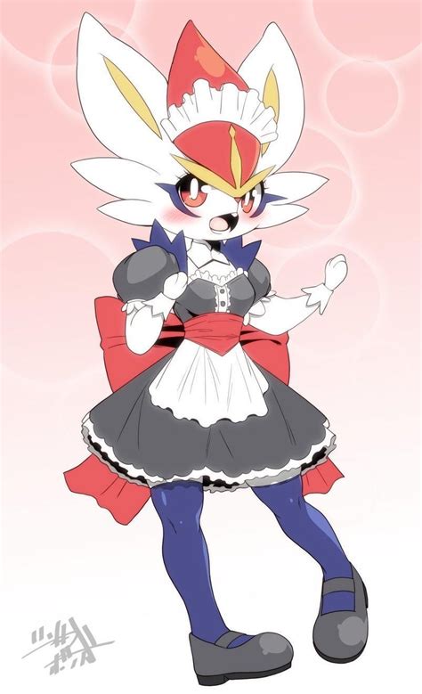 Maid Cinderace By Syourinbonzu Pokémon Sword And Shield Cute
