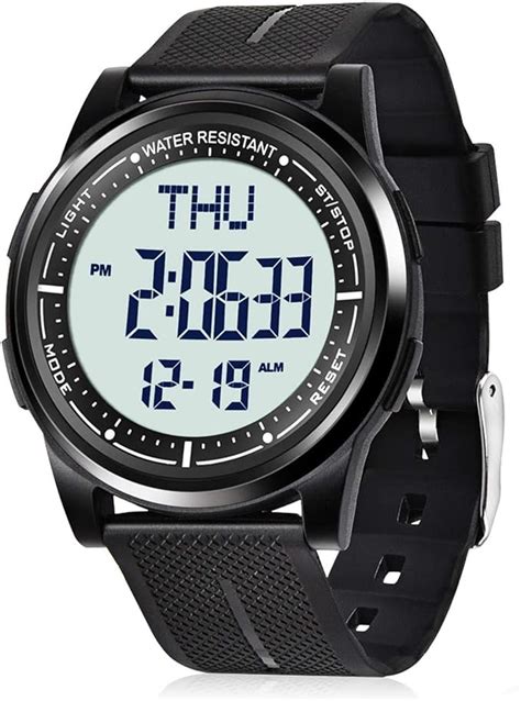 Beeasy Mens Digital Watch Waterproof With Alarm Stopwatch Countdown
