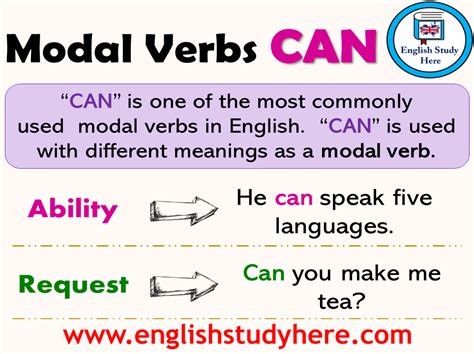 modal verbs english study