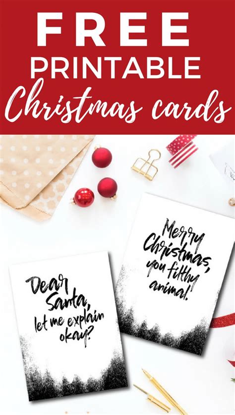 Printable Free Christmas Cards Funny
