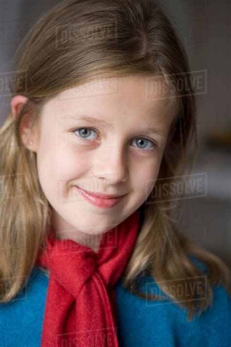 Short hairstyles for 10 year old girls can be coifed at the sides for a fresh, sophisticated flair. Portrait of 9 year old girl - Stock Photo - Dissolve