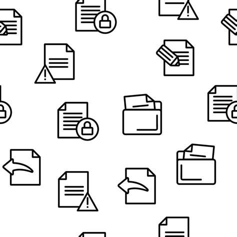 Digital Computer Documents File Vector Seamless Pattern 10017477