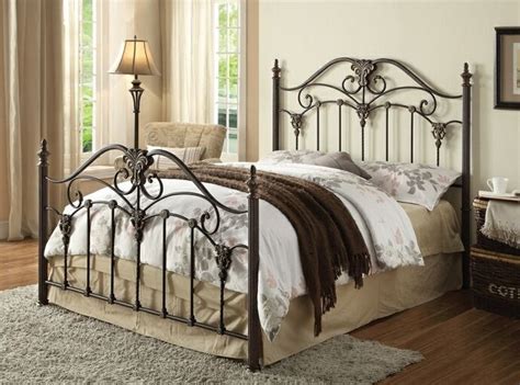 Dahlia Collection Queen Iron Bed Headboard And Footboard Queen