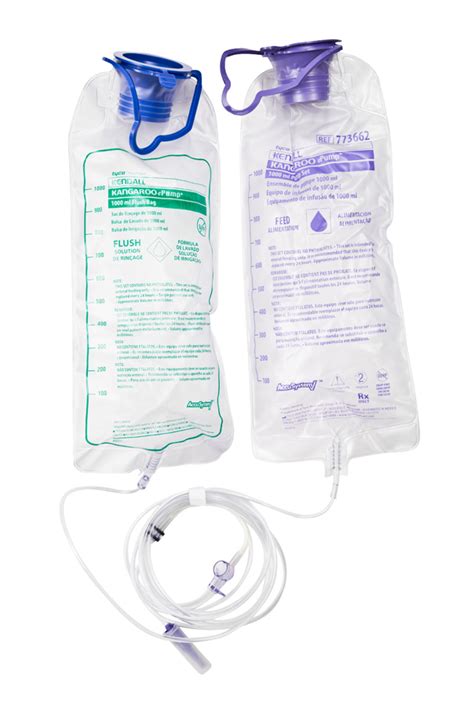 Containers And Tubing Enteral Kangaroo E Pump Feed And Flush Set 1000ml Each