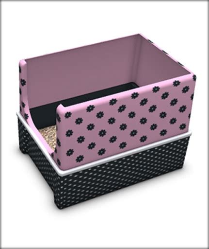 Second Life Marketplace Zooby Cat Life Litter Box Pink And Black Boxed