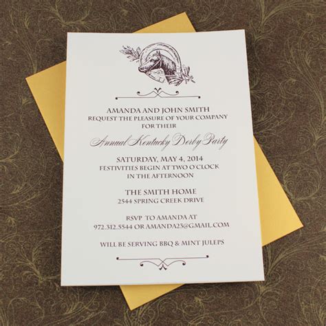 kentucky derby invitation template  print