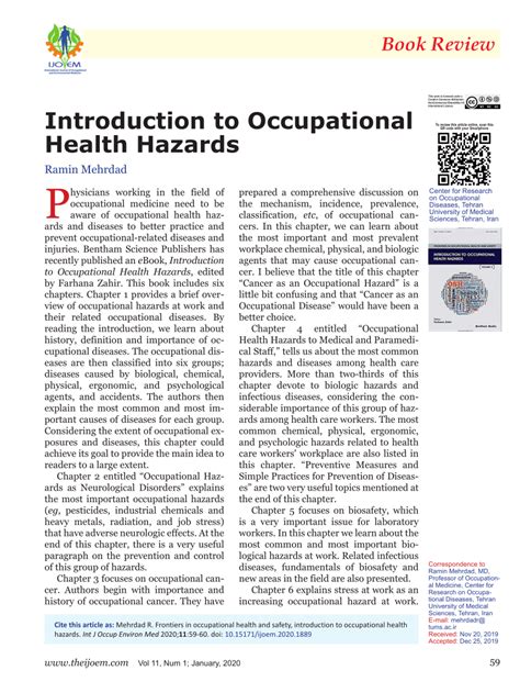 Introduction To Occupational Health And Safety Pdf An Introduction To