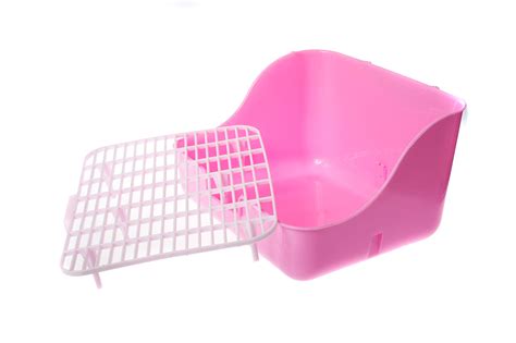 Silvergent Bunny And Small Rabbit Cage Litter Box Corner Tray Pan With