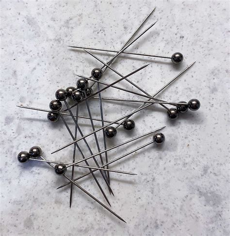 Metallic Black Straight Pins For Quilting Sewing And Crafts Etsy