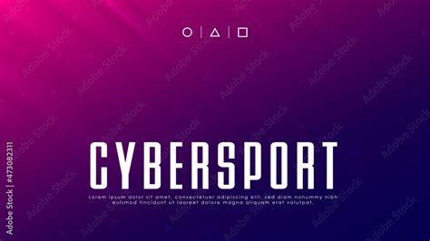 Vetor Do Stock Cyber Sport Banner Esports Abstract Background Video