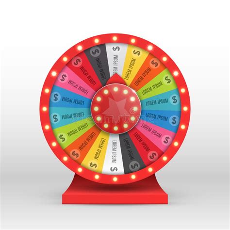 Colorful Wheel Of Luck Or Fortune Infographic Vector Stock Vector