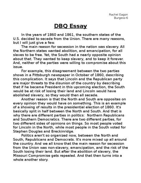 Dbq Essay Pdf