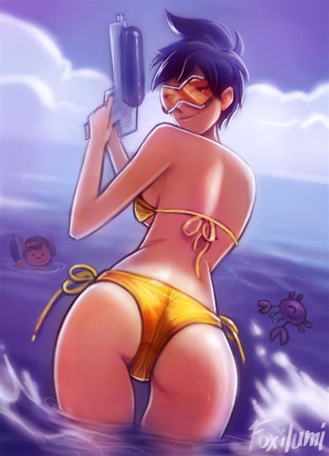 Rule 34 1girls Ass Back View Beach Bikini Blizzard Entertainment