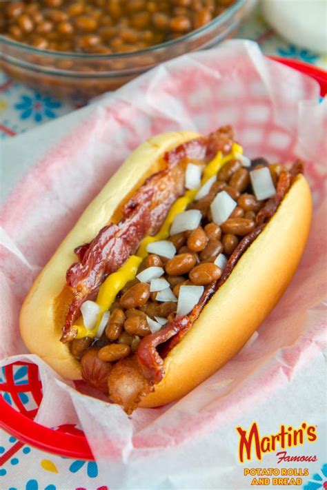 Hot dogs contain an increased amount of saturated fat and sodium. Frank and Beans Dog - Martin's Famous Potato Rolls and Bread | Recipe | Hot dog recipes, Hot ...