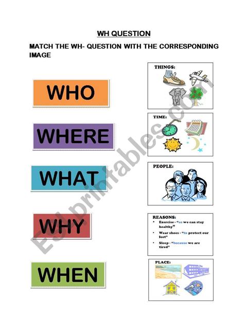 Wh Questions Esl Worksheet By Suzzy24