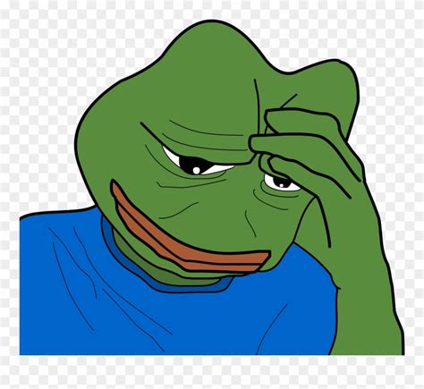 Pepe Meme Facepalm Png Download Frog Meme Face Palm Clipart