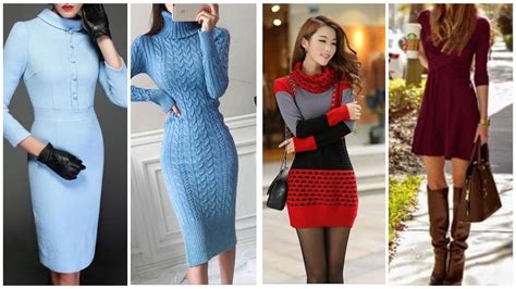 New And Latest Winter Casual Bodycon Dresses Youtube