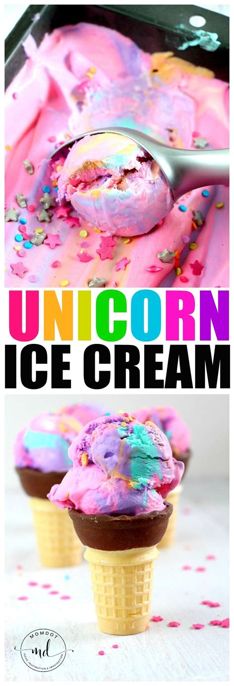 An Ice Cream Sundae With Sprinkles And Unicorn Icing On Top