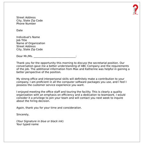 Interview thank you letter example. How To Write Thank You Letter Template After Interview ...