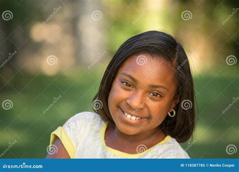 African American Little Girl Smiling Stock Image Image Of Child