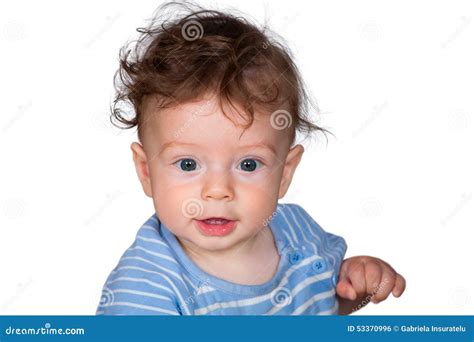 Baby Boy Studio Portrait Stock Photo Image Of Innocence 53370996