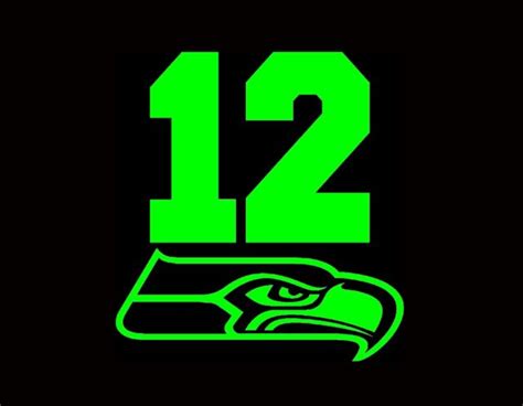 Seattle Seahawks 12th Man Vinyl Decal Neon Green 6 Football Fans Loud