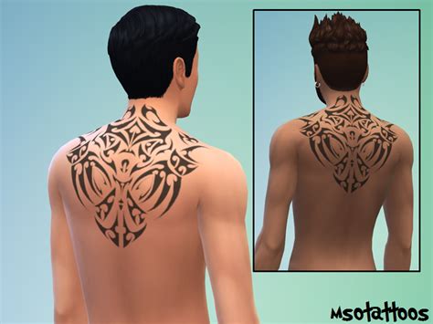 Luvjakes Tribal Back Tattoo For Males