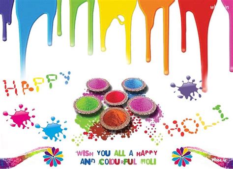 Wish You All A Happy Holi And Colourful Hd Wallpaper