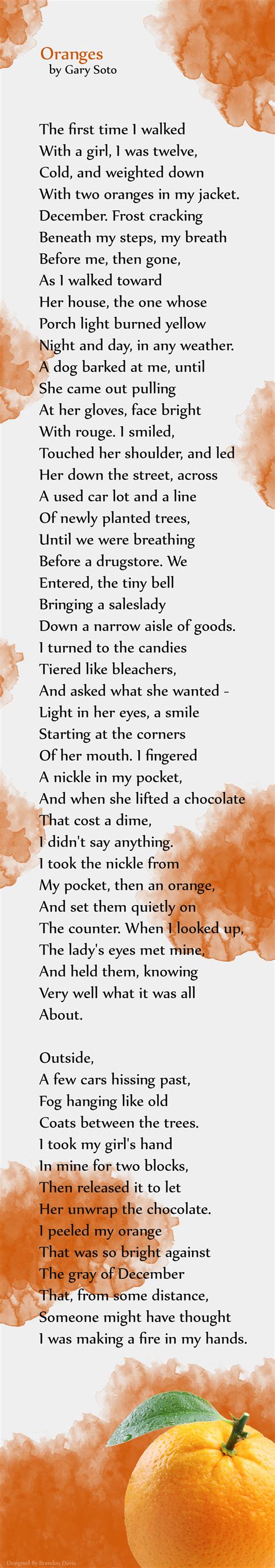 Oranges By Gary Soto Poetry Pinterest Author Studies And Language