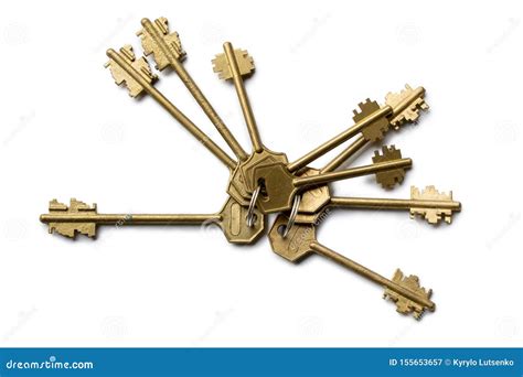 Bunch Of Keys Isolated On White Background Stock Image Image Of Metal