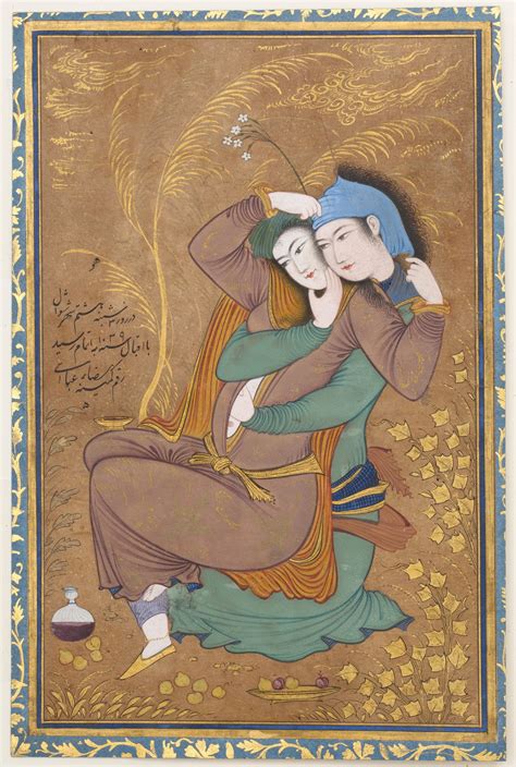 Painting By Riza Yi `abbasi The Lovers The Met