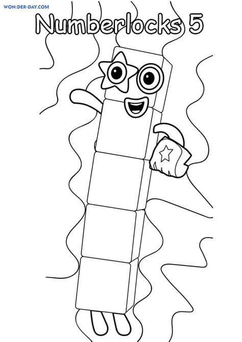 √ Numberblocks 5 Coloring Pages Fun House Toys Numberblocks Get